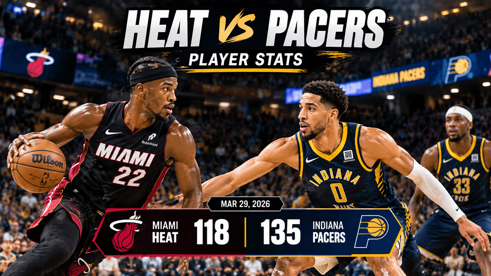 Heat vs Pacers Player Stats